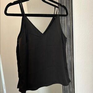 a new day black flowy tank